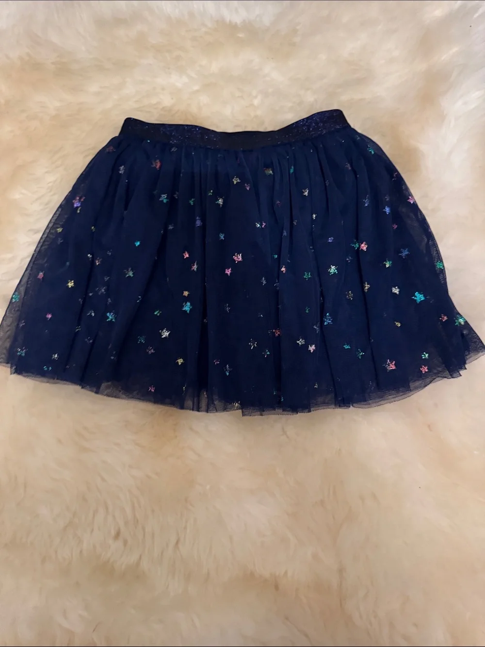 OshKosh B'gosh Navy Tulle Skirt with Iridescent Star Accents